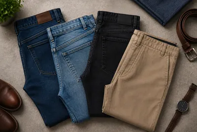 Tailored Men's Comfort Stretch Denim and Chinos